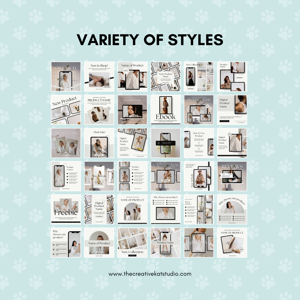 Product Post Examples 100 Social Media Product Post Templates – The Creative Kat Studio