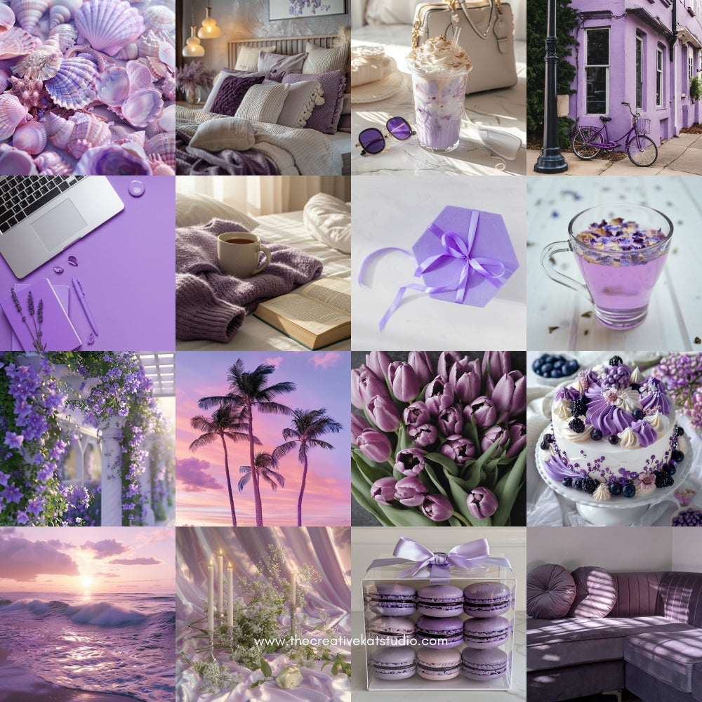 100 Purple Harmony Collection Stock Images