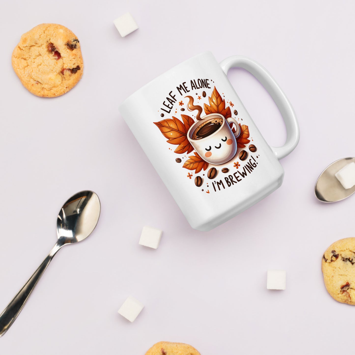 Leaf Me Alone, I’m Brewing - Ceramic 15oz Mug