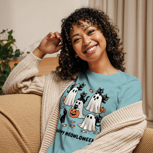 Happy Meowloween - Women's Relaxed T-Shirt